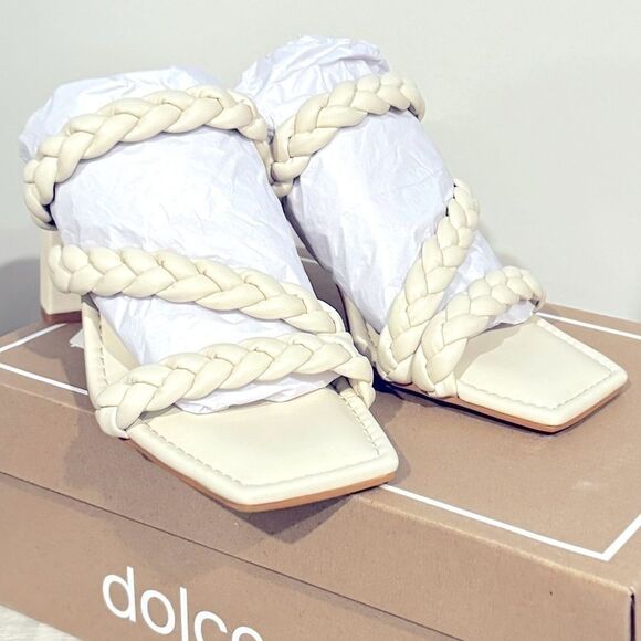- Dolce Vita Pang Stella Pang SlipOn Braided Strappy High Heel Sandals 8.5shoes - Picture 10 of 16